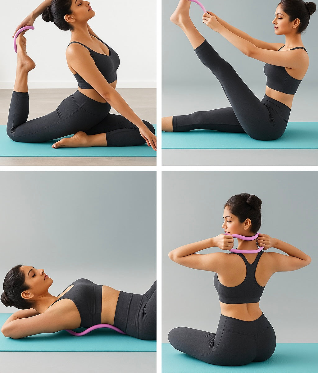 GlowFlex™ Premium Yoga Excise Ring – For Home Fitness & Pain Relief